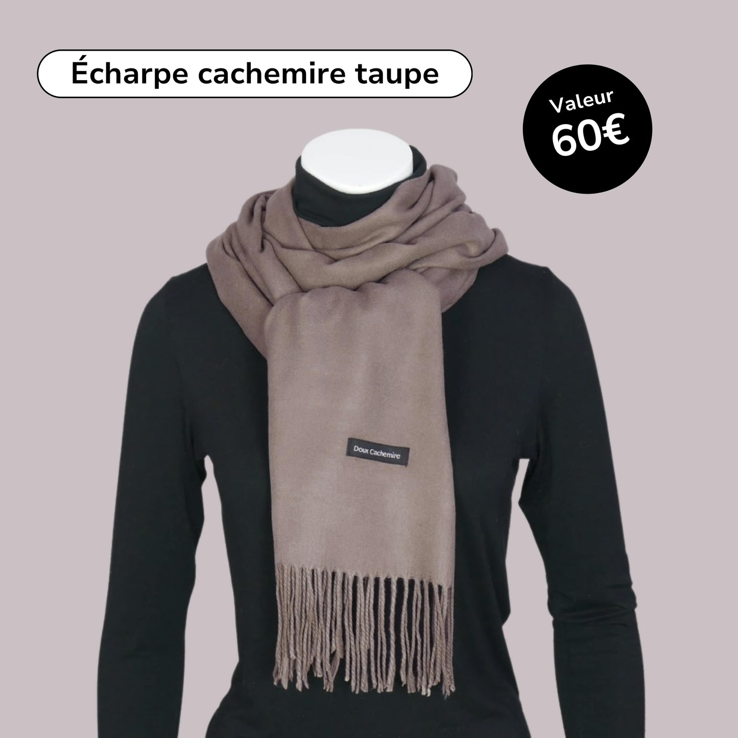 Trio cachemire taupe