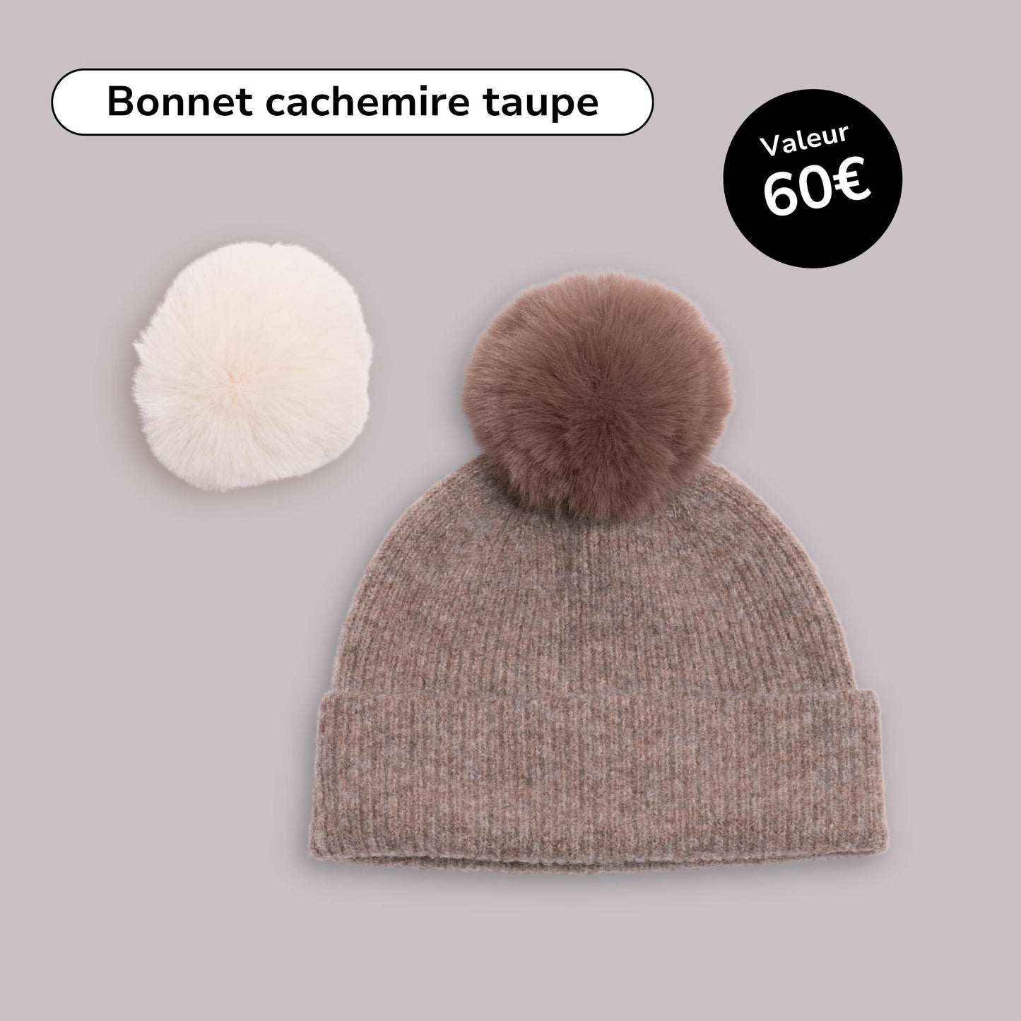 Trio cachemire taupe