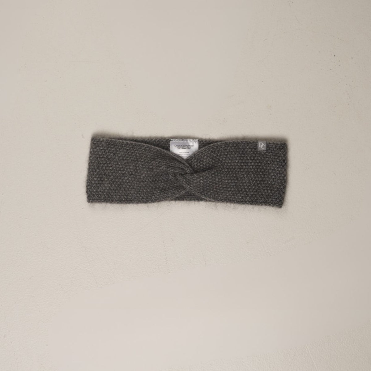 Bandeau cachemire gris chiné