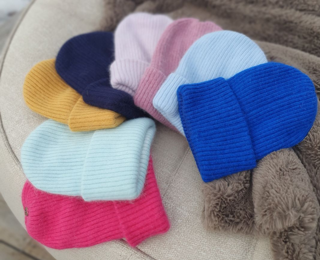 bonnets cachemire cotes anglaises colorés