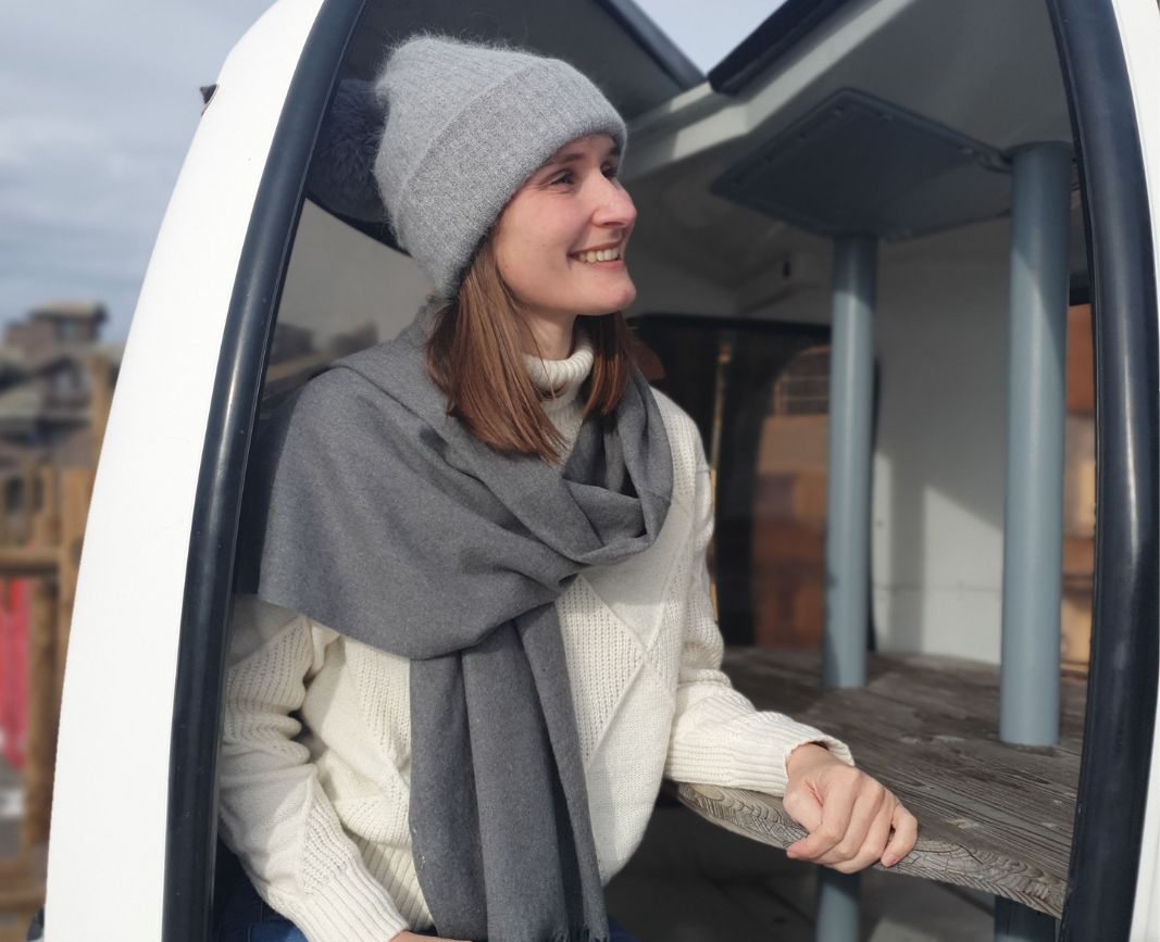 bonnet tendance gris femme
