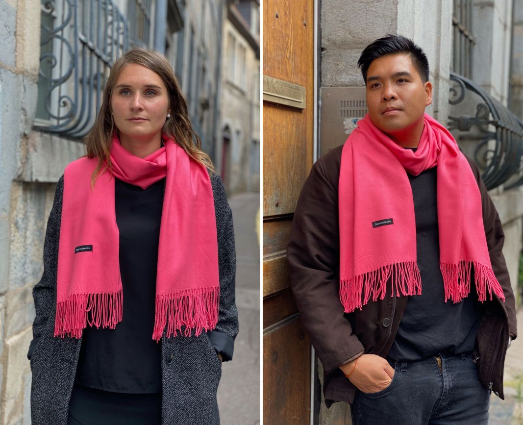 echarpe rose bonbon femme homme