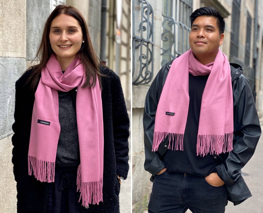 echarpe vieux rose femme homme