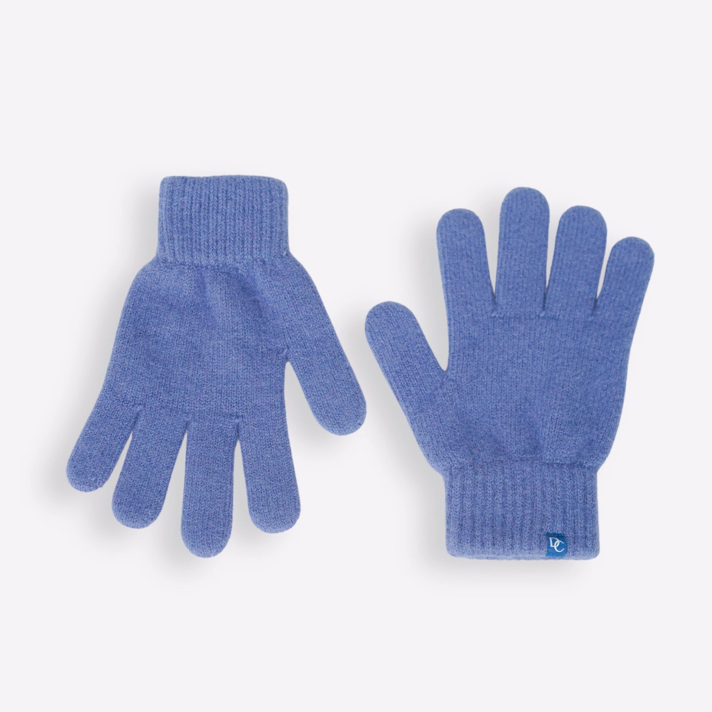 gants cachemire  bleu chine