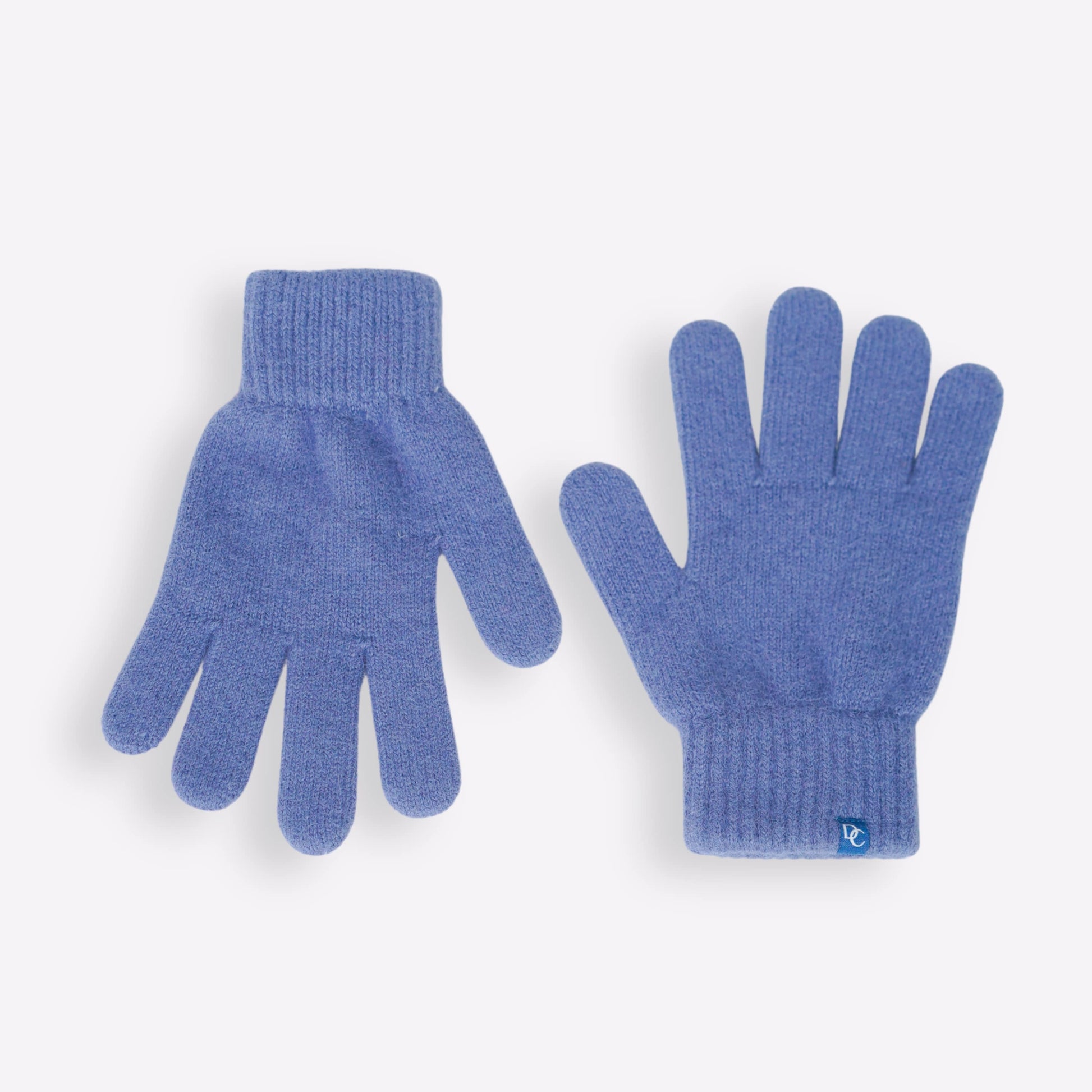 gants cachemire  bleu chine