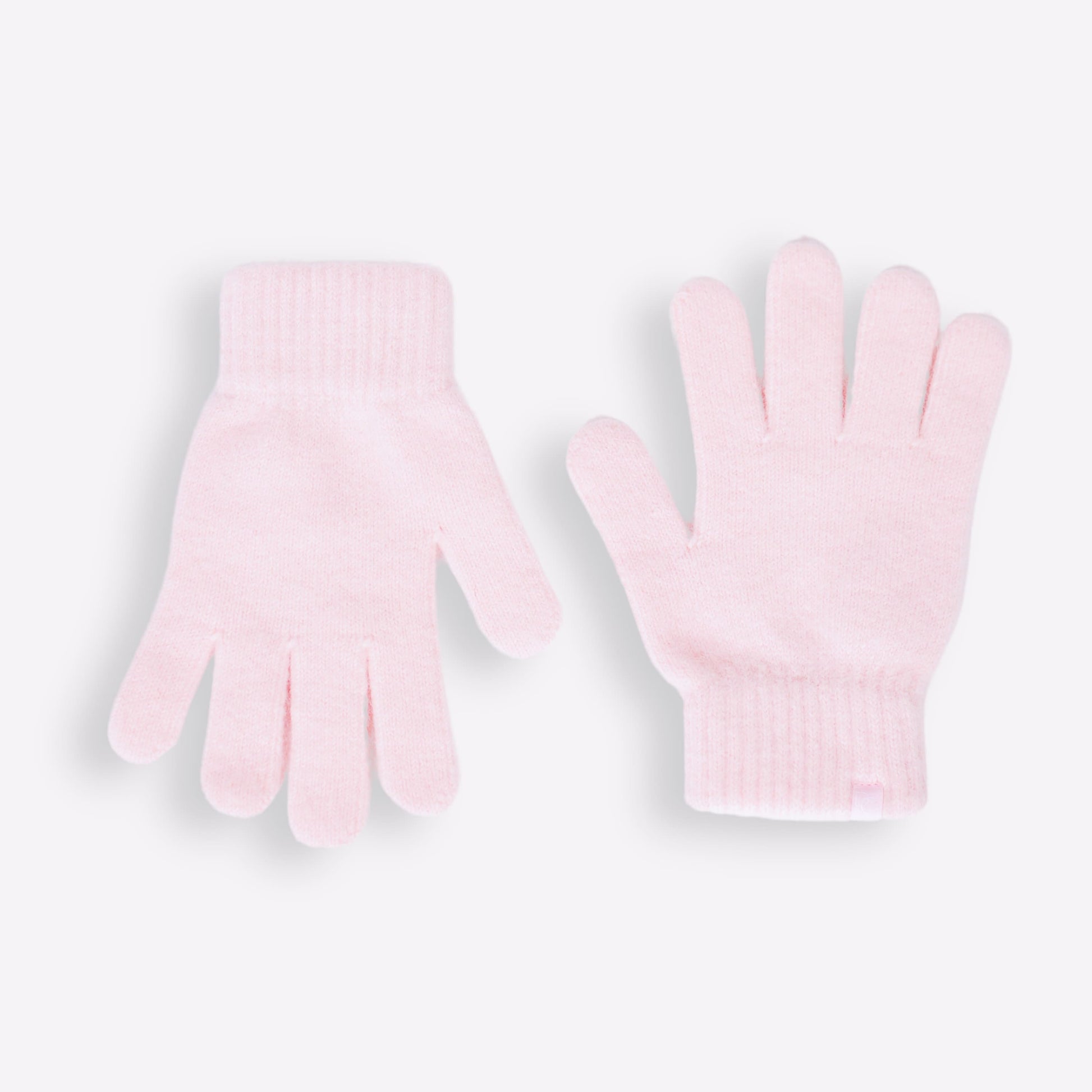 gants cachemire rose poudre
