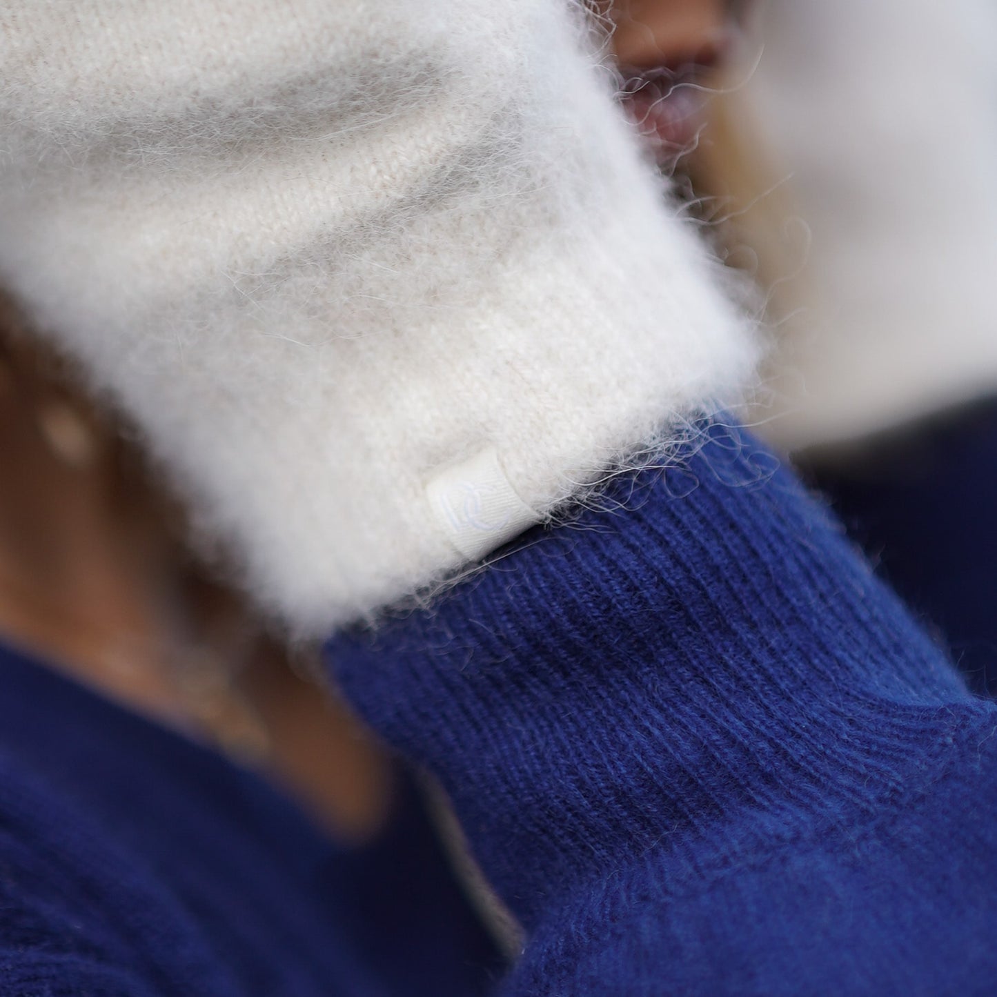 gant doux cachemire beige