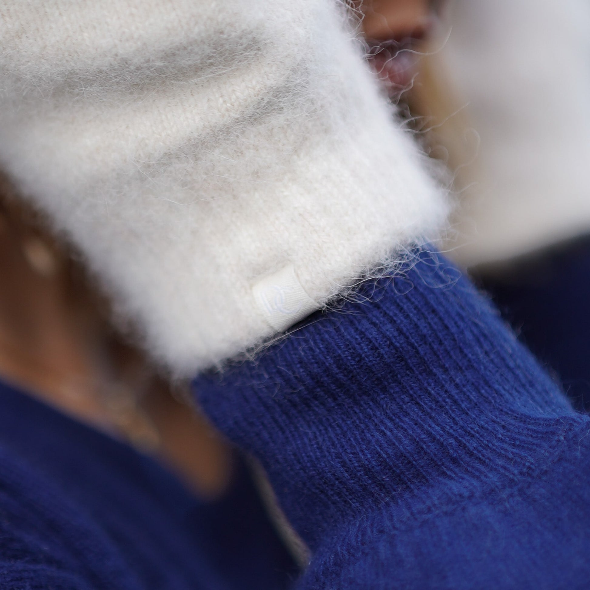 gant doux cachemire beige