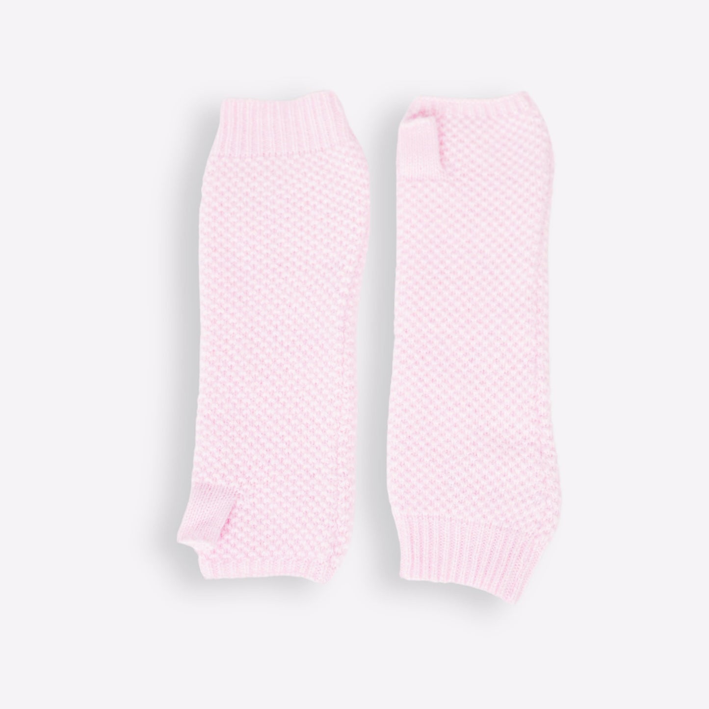 Mitaines cachemire rose poudré