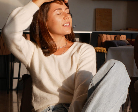 Pull en cachemire et soie femme