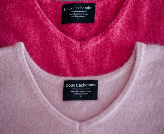 pull cachemire femme col v