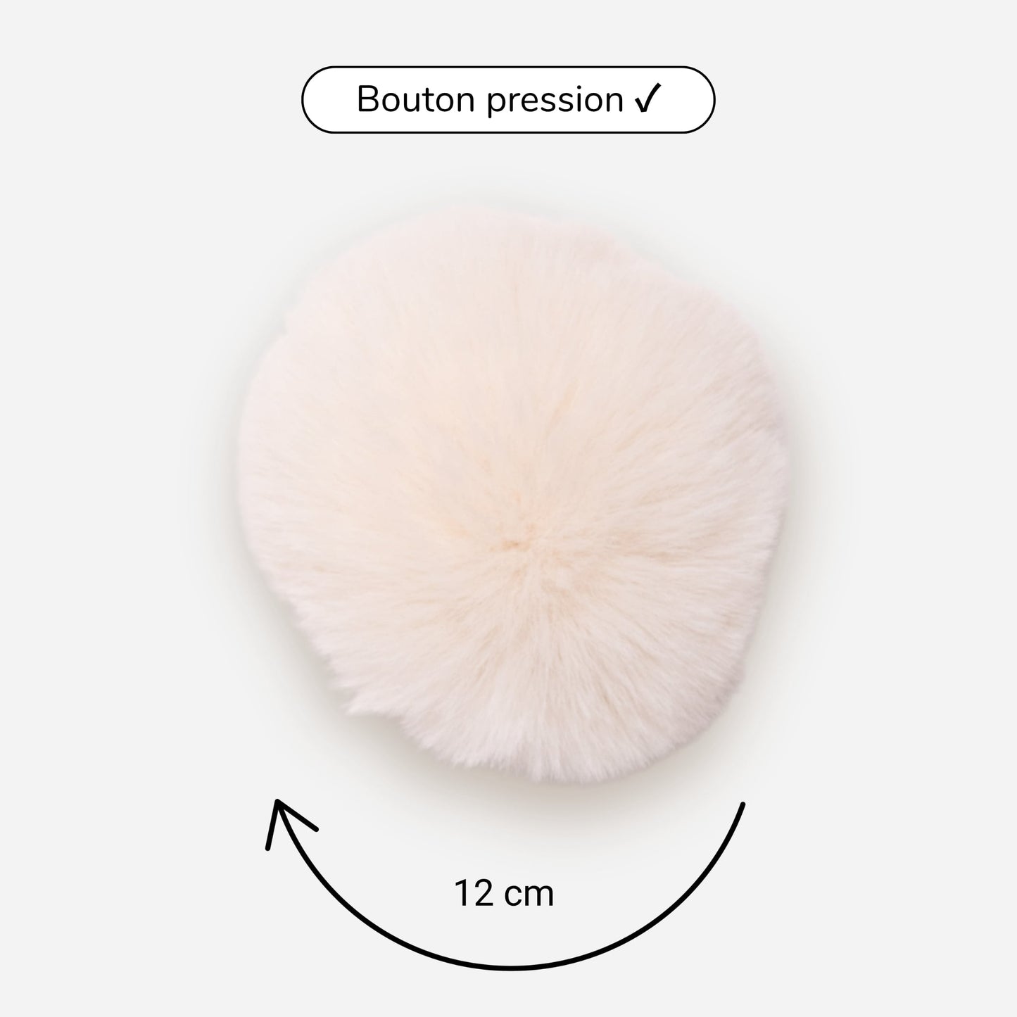 Pompon amovible beige