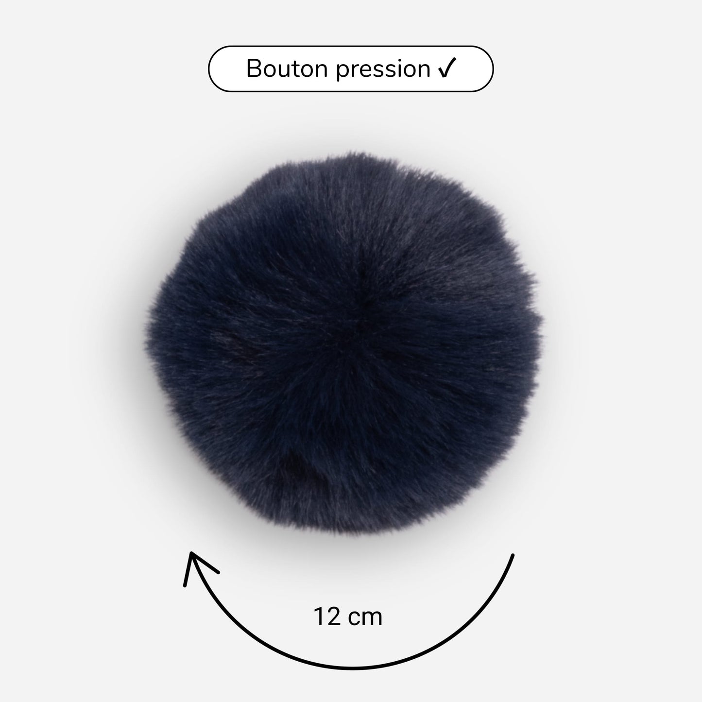Pompon amovible bleu marine