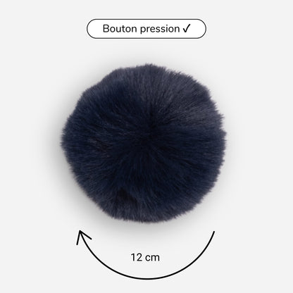 Pompon amovible bleu marine