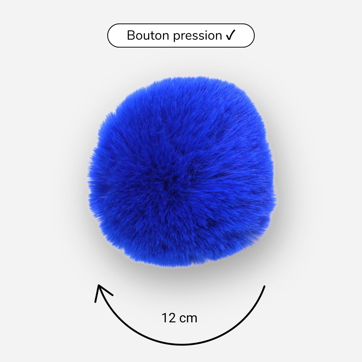 Pompon amovible bleu roi