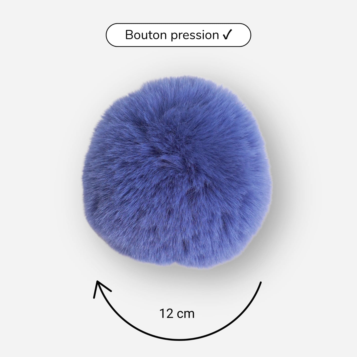 Pompon amovible bleu