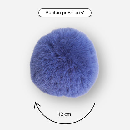Pompon amovible bleu