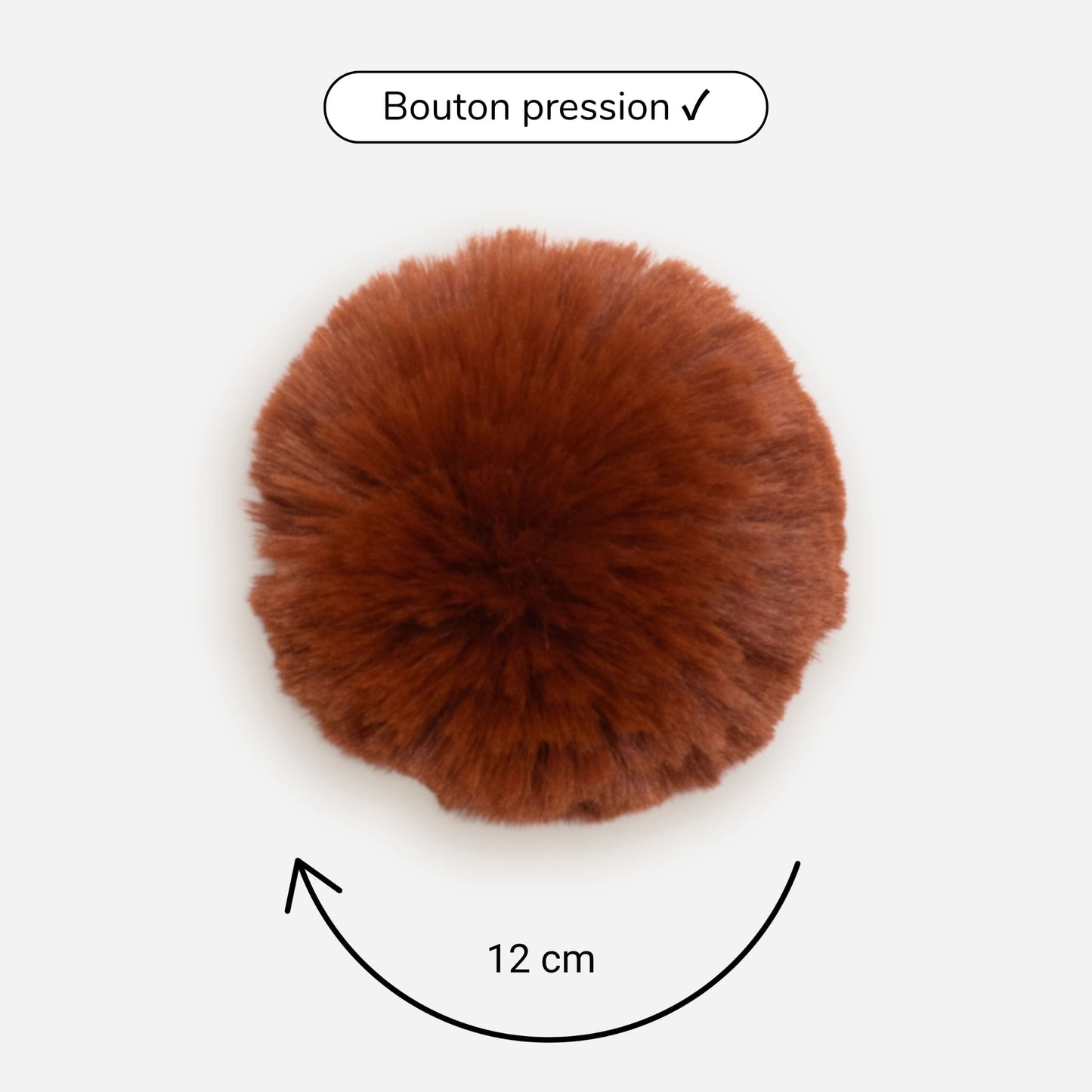 Pompon amovible cuivre