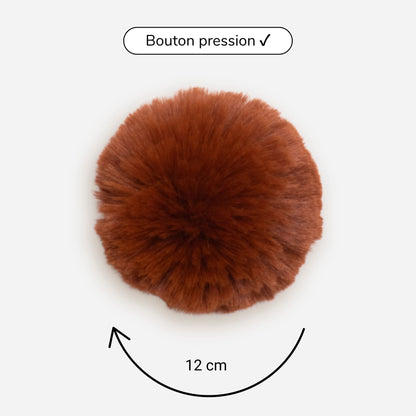 Pompon amovible cuivre
