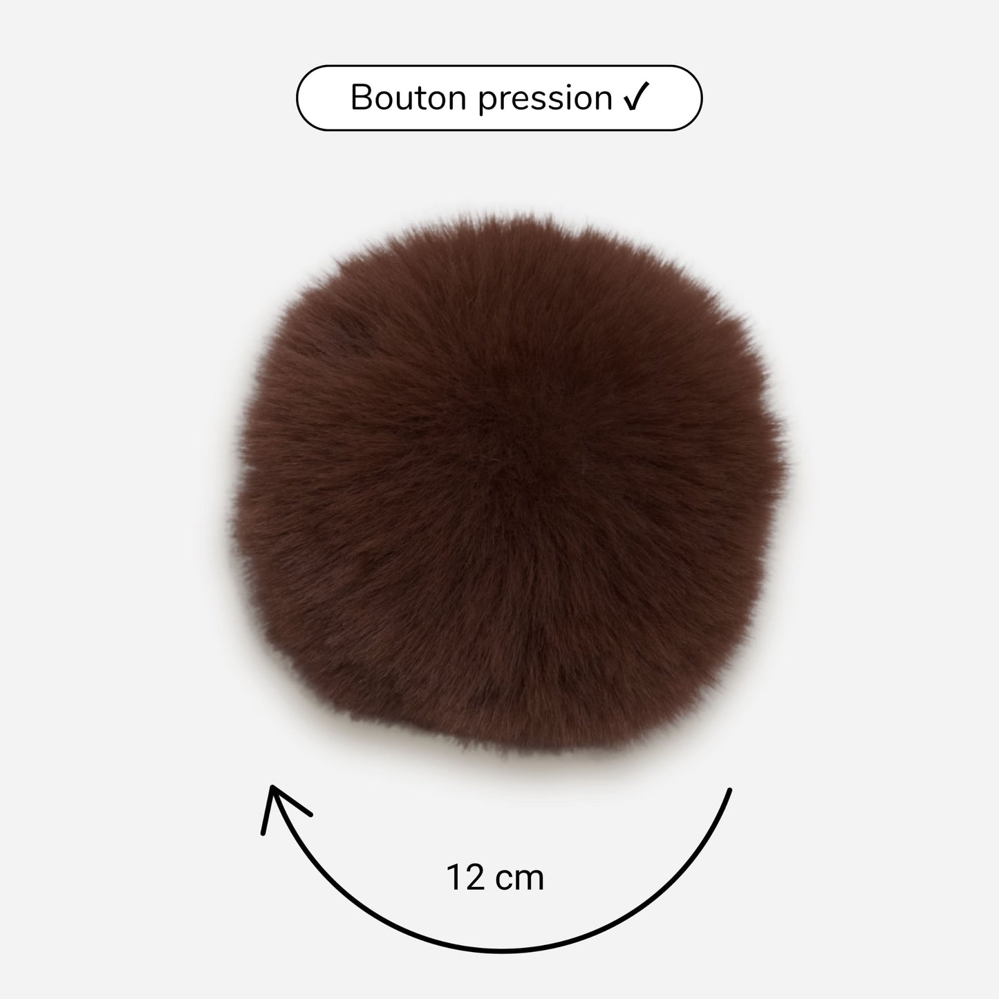 Pompon amovible marron