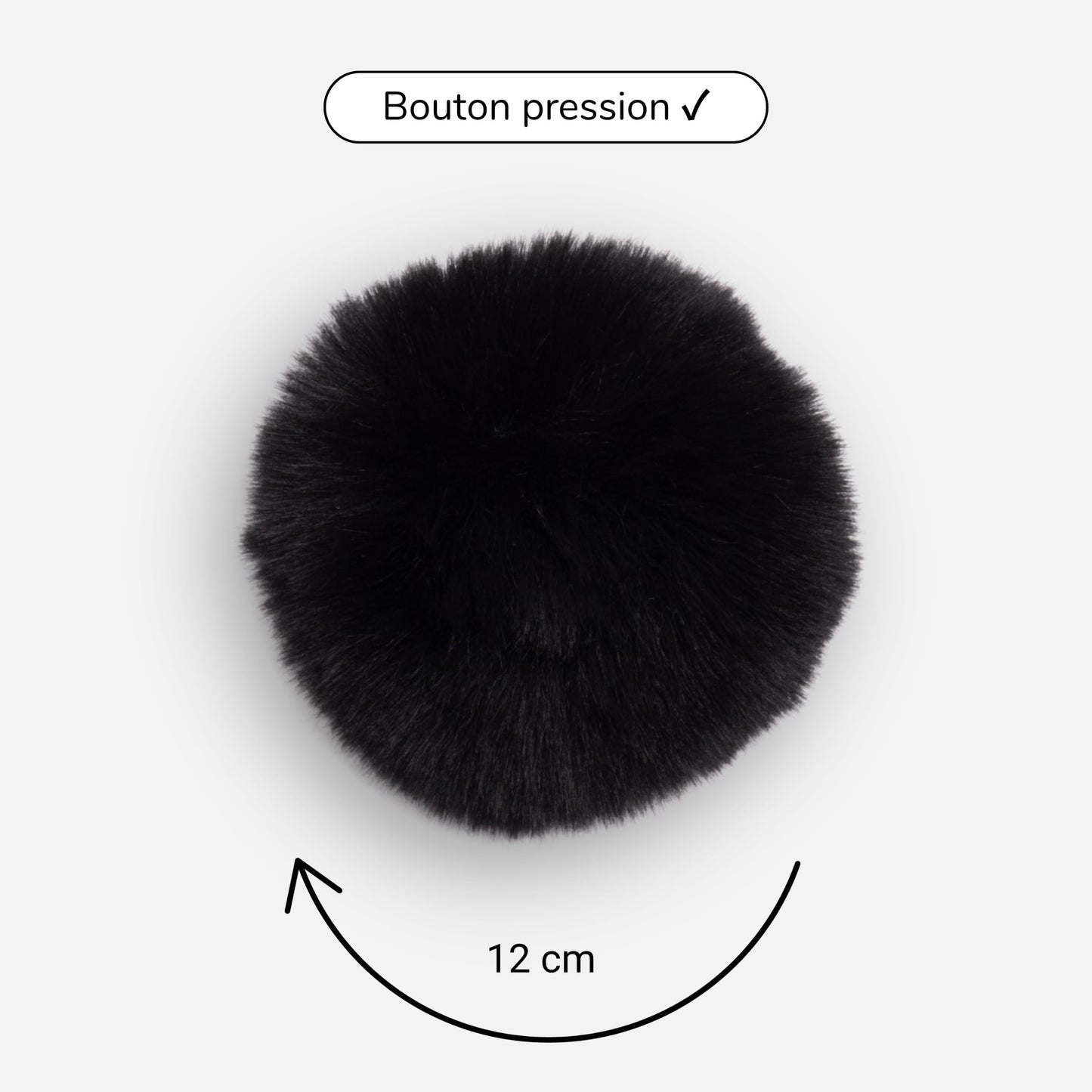 Pompon amovible noir
