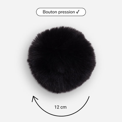 Pompon amovible noir