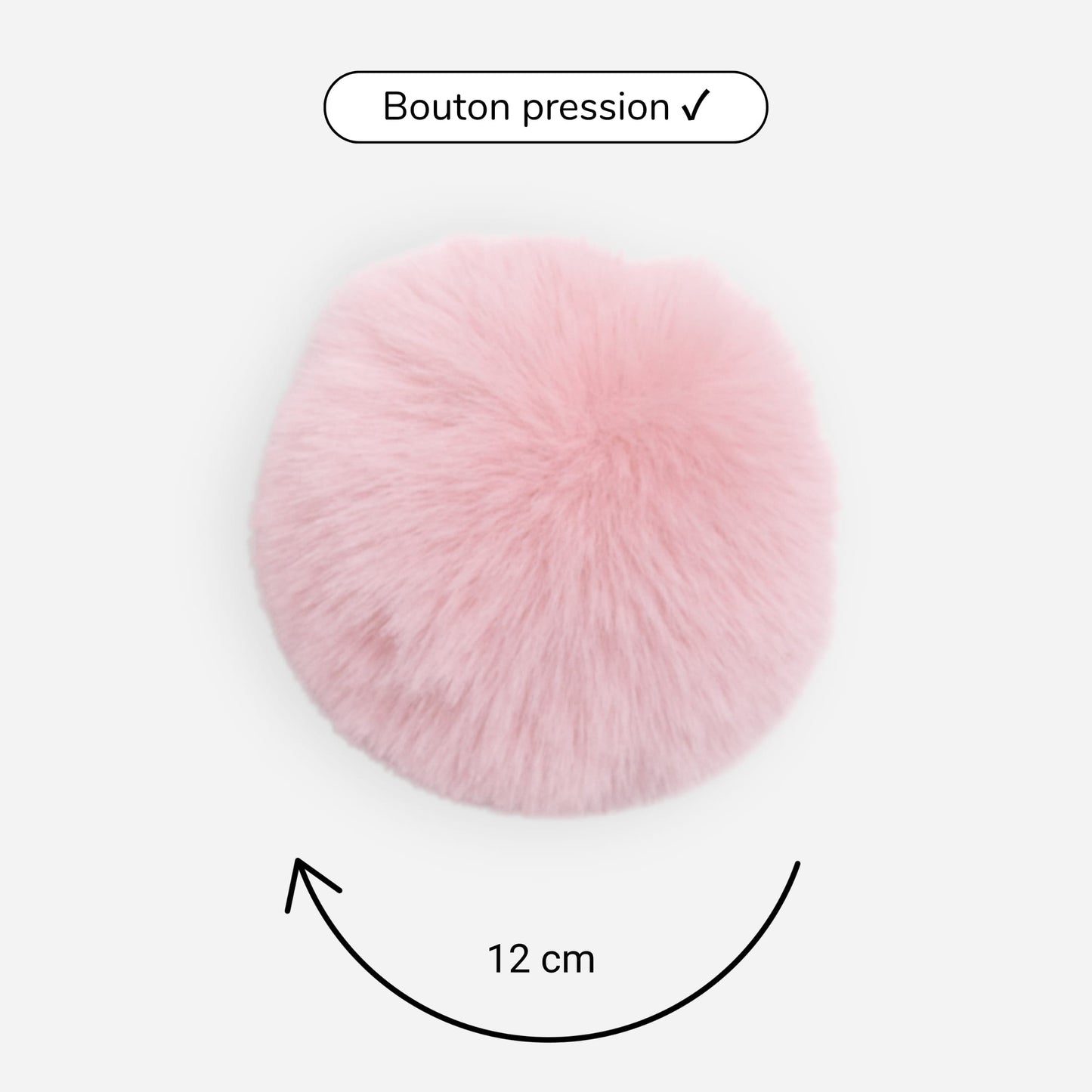 Pompon amovible rose