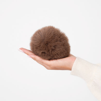 Pompon amovible taupe