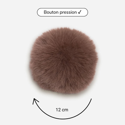 Pompon amovible taupe