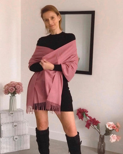 avis echarpe rose doux cachemire