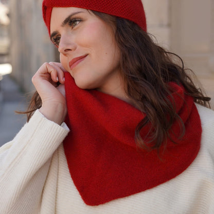 Bandana cachemire bordeaux