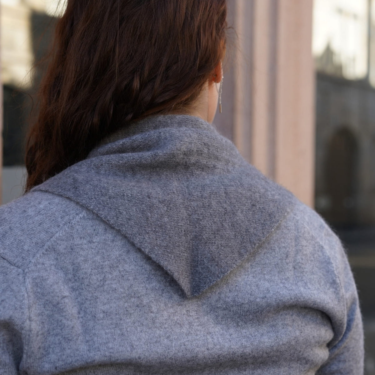 Bandana cachemire gris chiné