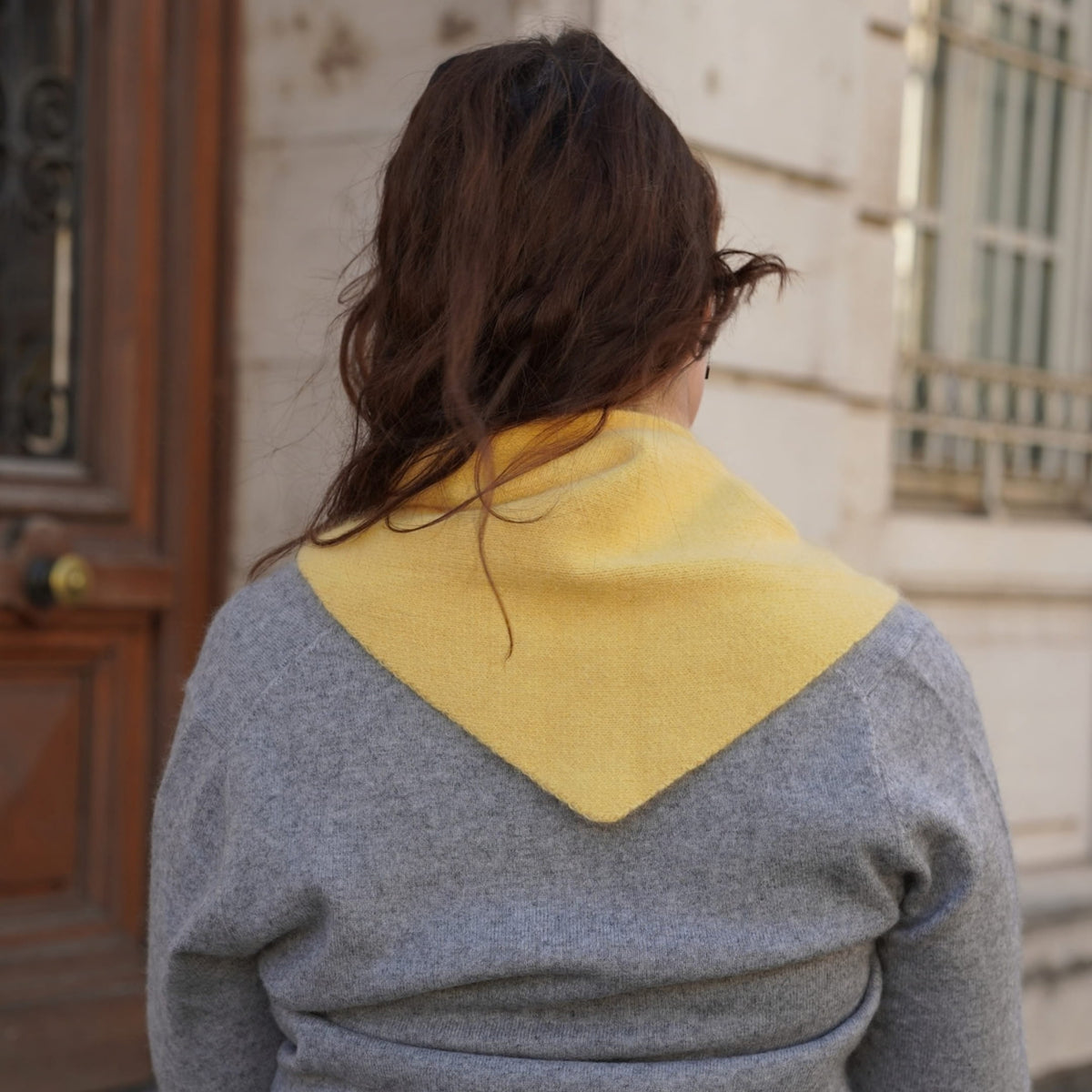 Bandana cachemire jaune