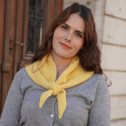 Bandana cachemire jaune