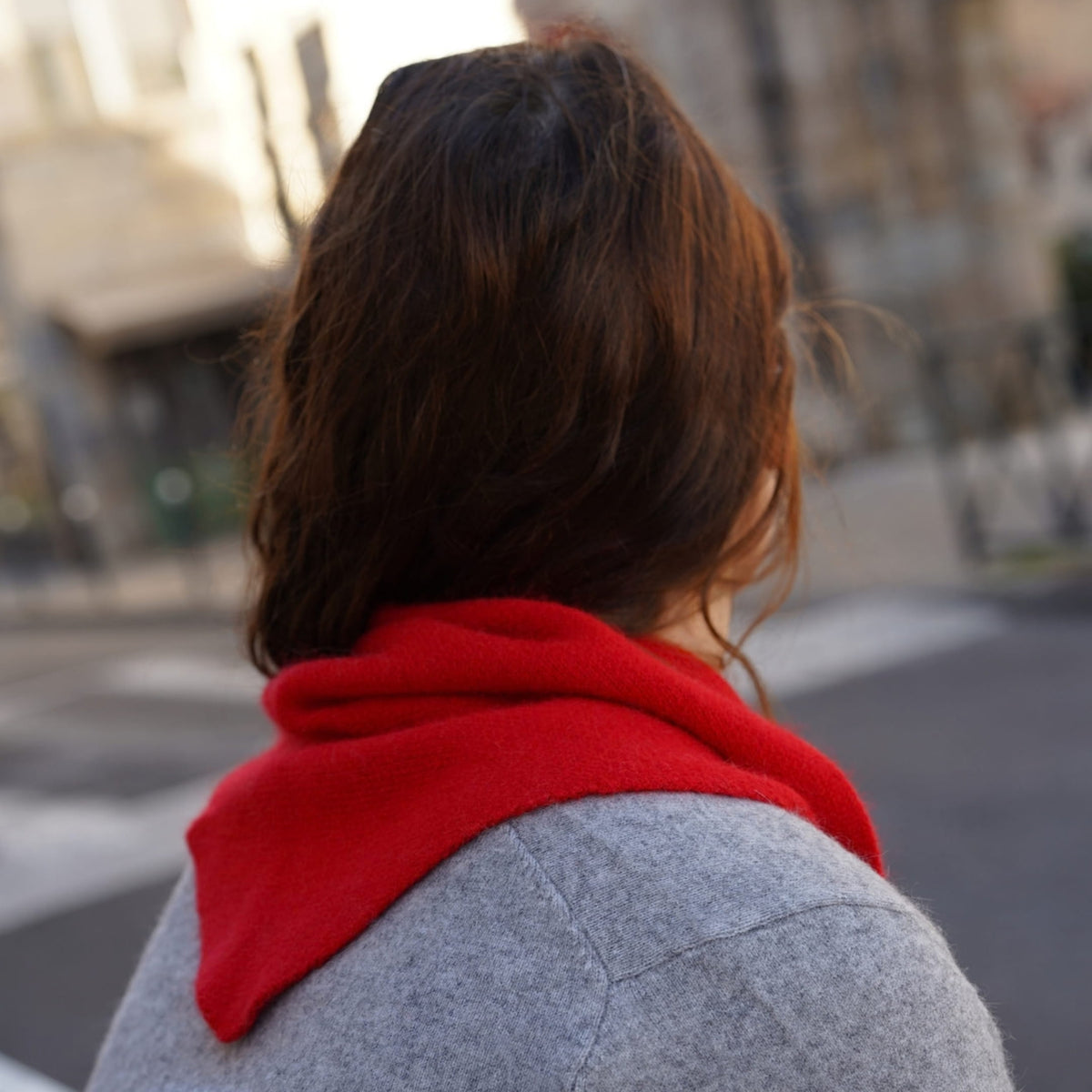 Bandana cachemire rouge