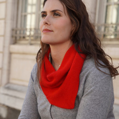 Bandana cachemire rouge