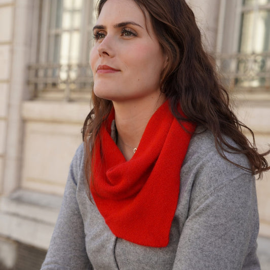 Bandana cachemire rouge