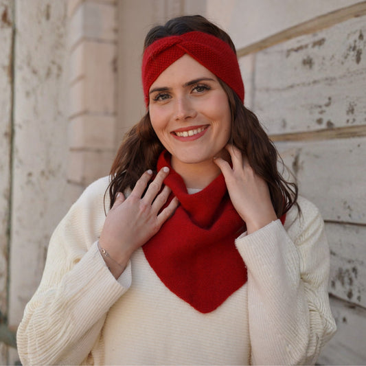 Bandeau cachemire bordeaux