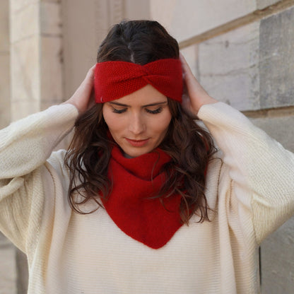 Bandeau cachemire bordeaux