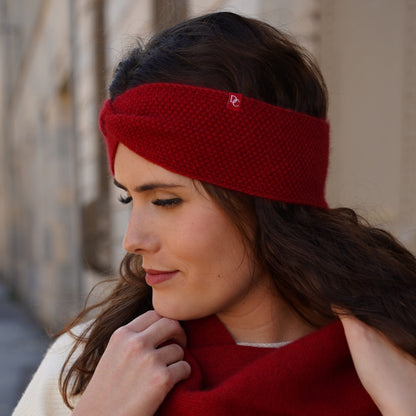 Bandeau cachemire bordeaux