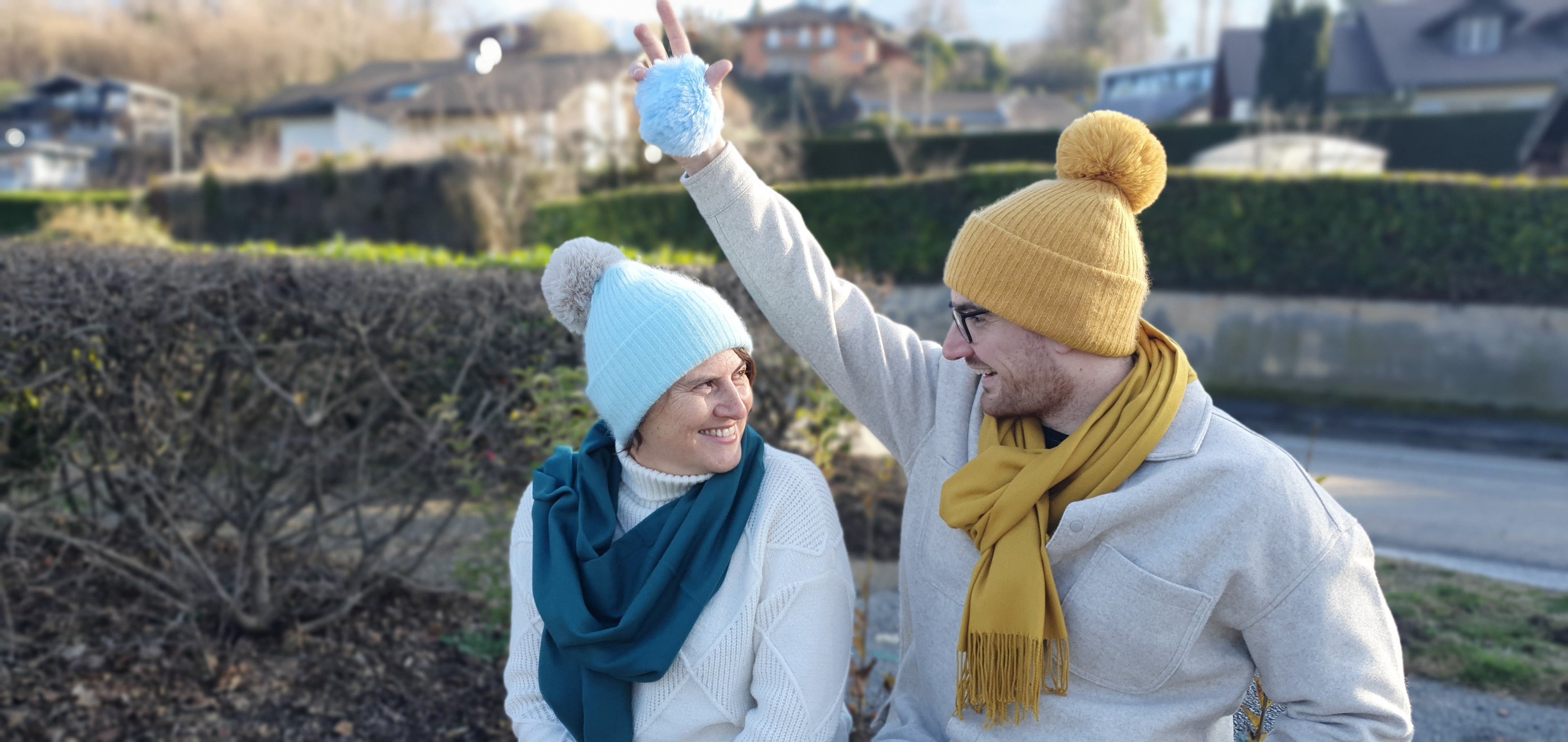 bonnet pompon homme et femme