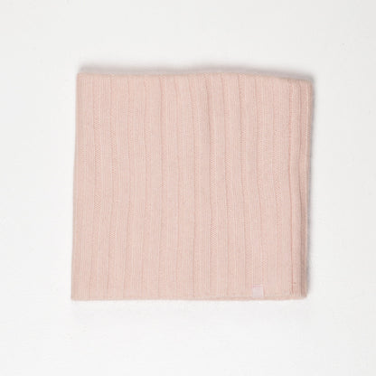 Cache cou cachemire rose poudré