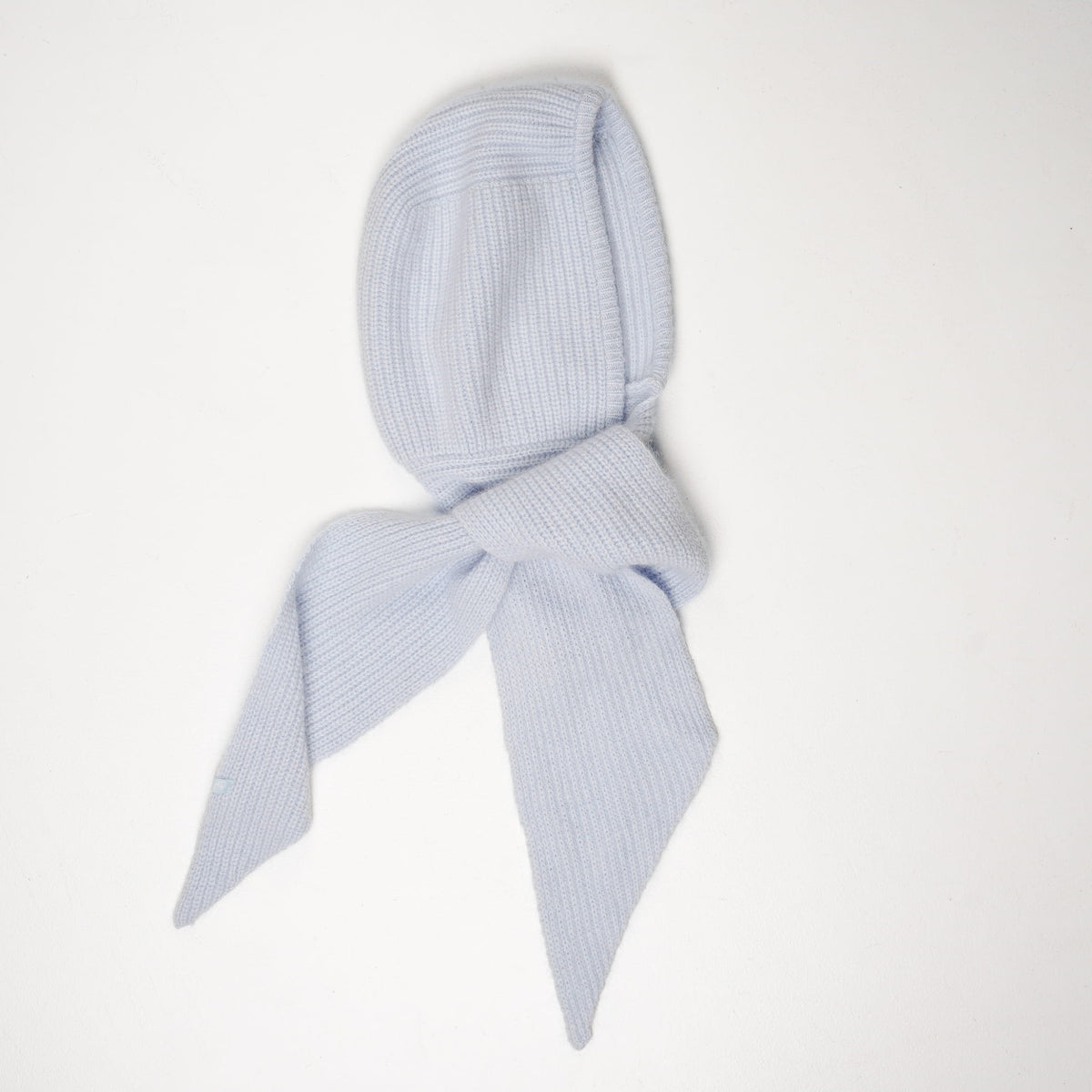 Capuche amovible cachemire bleu neige