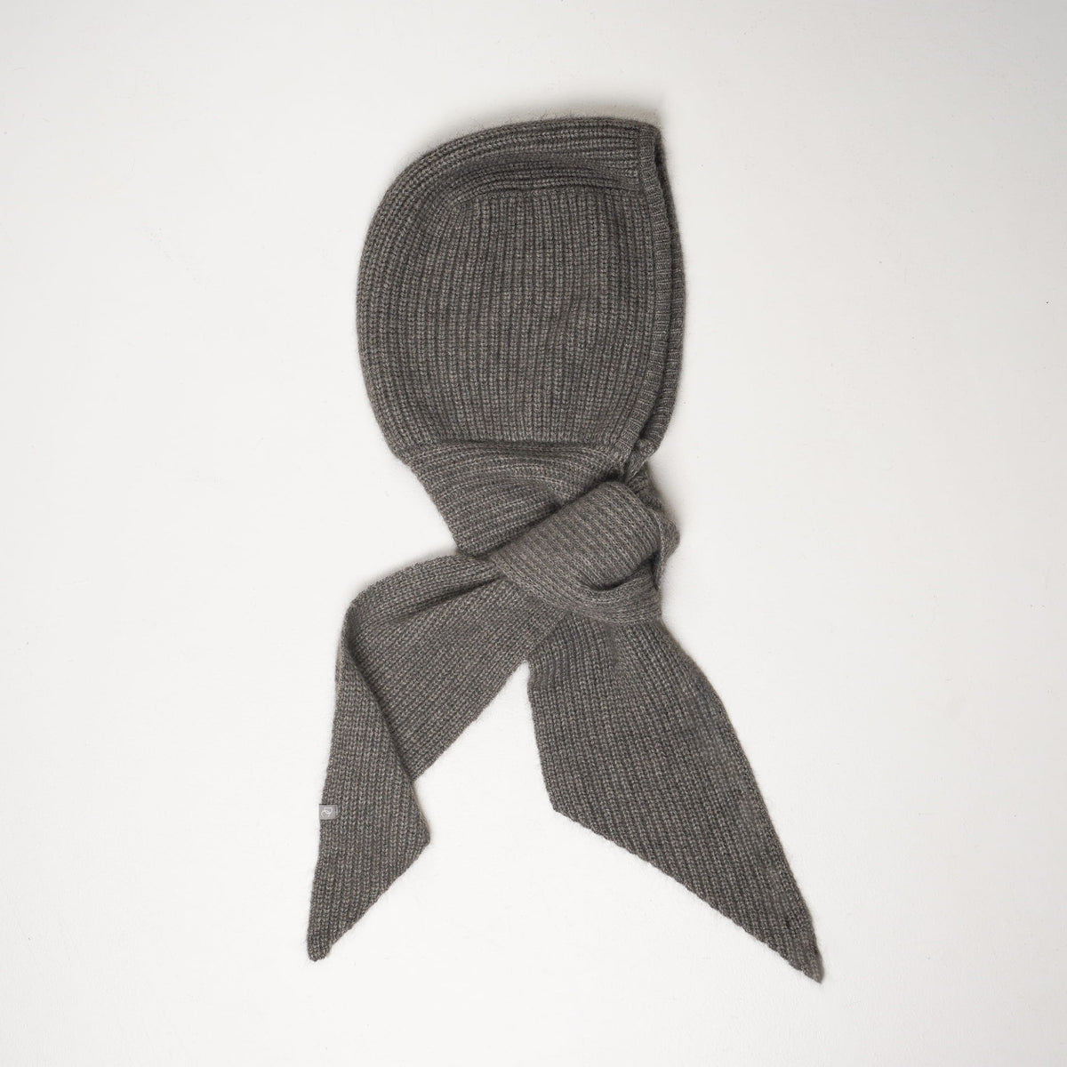 Capuche amovible cachemire gris chiné