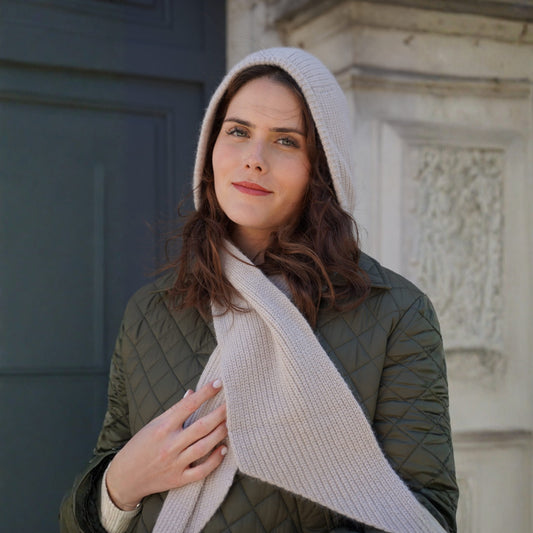 Capuche amovible cachemire sable
