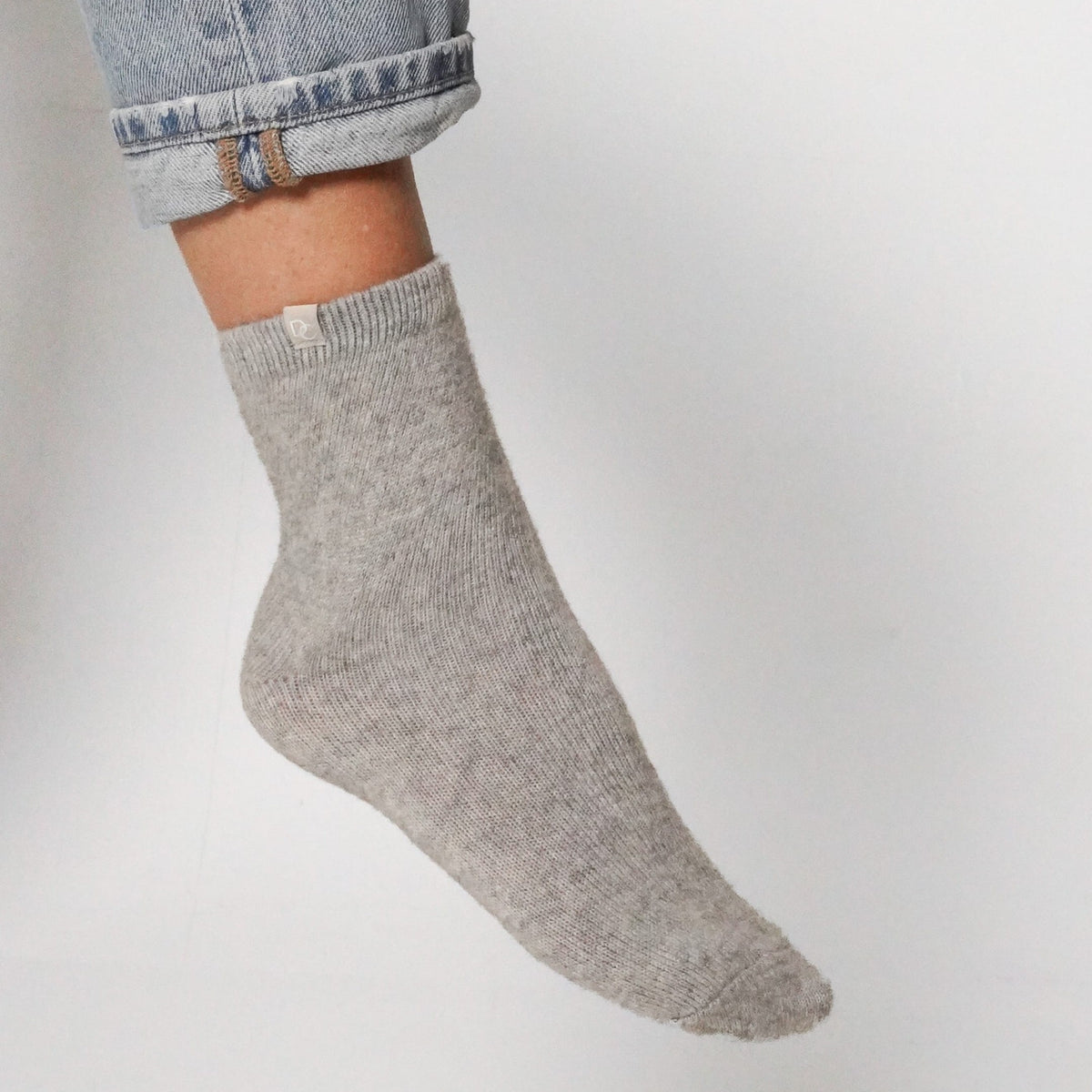 Chaussettes cachemire gris