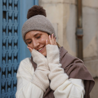 ensemble cachemire taupe beige