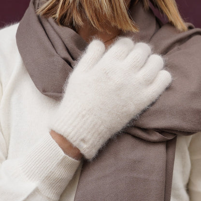 gant cachemire beige