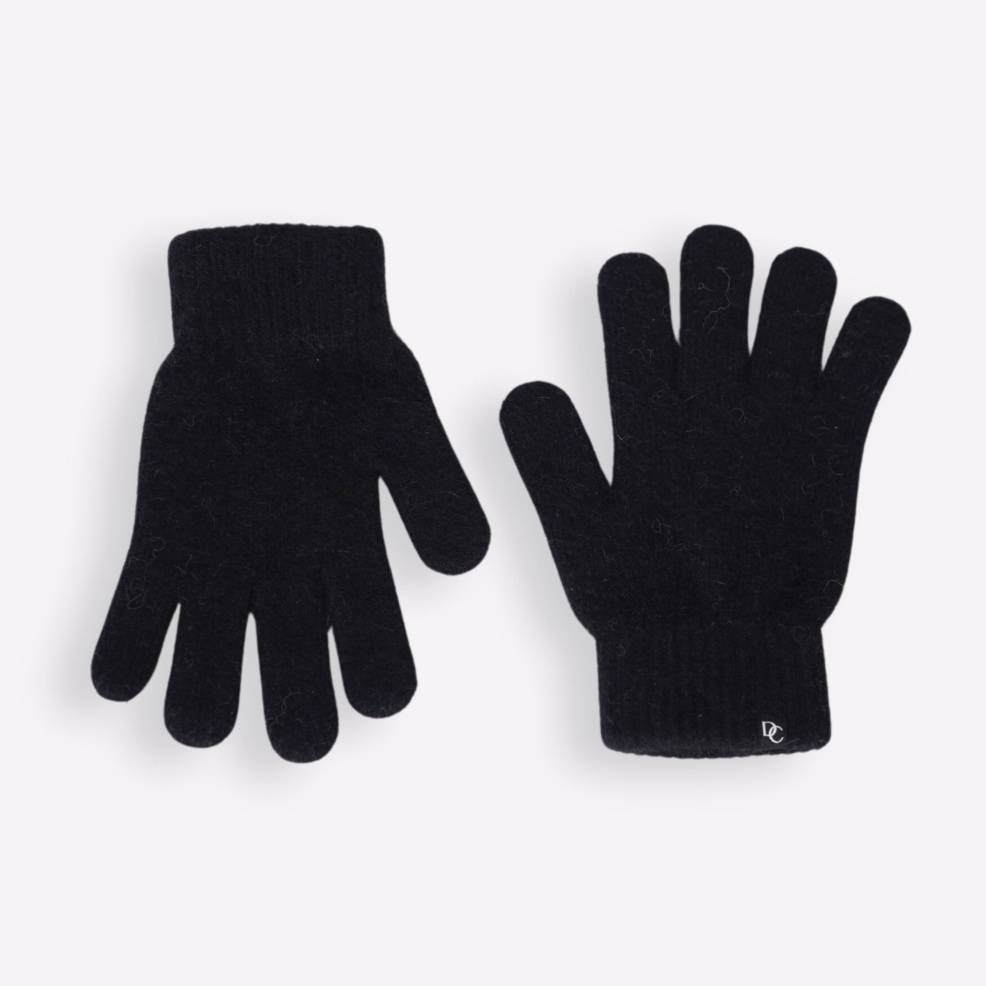 gants cachemire noir