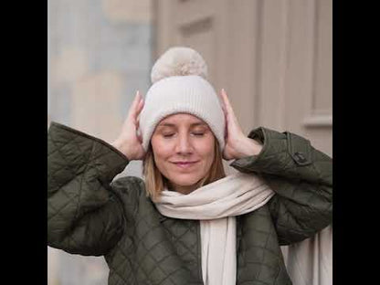 Pompon amovible rose